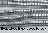 CHE640 15.5 inches 1*2mm tyre plated hematite beads wholesale