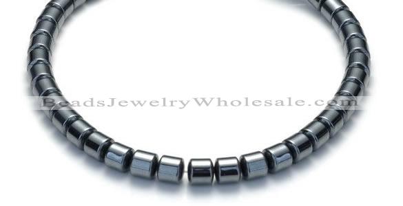 CHE67 15.5 inches 4mm column shape hematite beads Wholesale