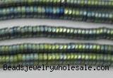 CHE673 15.5 inches 1*2mm tyre matte plated hematite beads