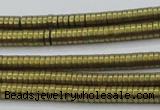 CHE676 15.5 inches 1*3mm tyre matte plated hematite beads