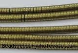 CHE681 15.5 inches 1*4mm tyre matte plated hematite beads