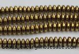 CHE729 15.5 inches 2*4mm rondelle plated hematite beads wholesale