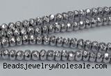 CHE731 15.5 inches 2*3mm faceted rondelle plated hematite beads