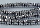 CHE733 15.5 inches 3*6mm faceted rondelle plated hematite beads