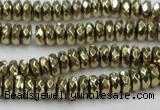 CHE739 15.5 inches 4*8mm faceted rondelle plated hematite beads