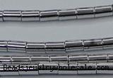 CHE748 15.5 inches 3*5mm tube plated hematite beads wholesale