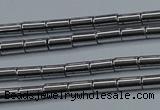 CHE760 15.5 inches 2*4mm tube plated hematite beads wholesale