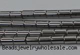 CHE767 15.5 inches 3*5mm tube plated hematite beads wholesale