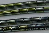 CHE769 15.5 inches 3*5mm tube plated hematite beads wholesale