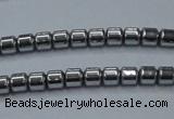 CHE774 15.5 inches 2*2mm drum plated hematite beads wholesale