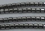 CHE775 15.5 inches 2*2mm drum plated hematite beads wholesale