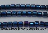 CHE781 15.5 inches 2*2mm drum plated hematite beads wholesale