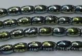 CHE798 15.5 inches 3*5mm rice plated hematite beads wholesale