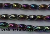 CHE804 15.5 inches 4*6mm rice plated hematite beads wholesale