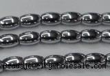 CHE809 15.5 inches 5*8mm rice plated hematite beads wholesale