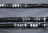 CHE822 15.5 inches 4*4mm hexagon hematite beads wholesale