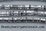 CHE825 15.5 inches 1*2mm hexagon plated hematite beads wholesale