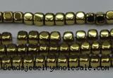 CHE856 15.5 inches 2*2mm dice platedhematite beads wholesale