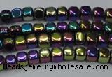 CHE860 15.5 inches 3*3mm dice platedhematite beads wholesale