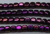 CHE870 15.5 inches 4*4mm dice platedhematite beads wholesale