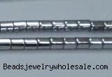 CHE886 15.5 inches 2*2mm faceted tube plated hematite beads wholesale