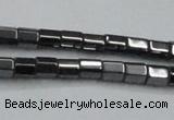 CHE895 15.5 inches 3*3mm faceted tube hematite beads wholesale