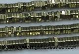 CHE914 15.5 inches 1*3mm hexagon plated hematite beads wholesale