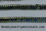 CHE923 15.5 inches 1*3mm triangle plated hematite beads wholesale