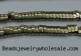 CHE930 15.5 inches 1*2*3mm oval plated hematite beads wholesale