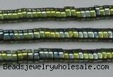 CHE932 15.5 inches 1*2*3mm oval plated hematite beads wholesale