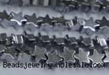 CHE936 15.5 inches 4mm star plated hematite beads wholesale