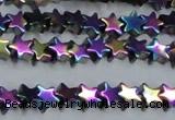 CHE940 15.5 inches 4mm star plated hematite beads wholesale