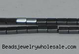 CHE953 15.5 inches 2*4mm cuboid hematite beads wholesale