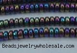 CHE963 15.5 inches 1.5*3mm rondelle plated hematite beads wholesale