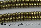 CHE964 15.5 inches 1.5*3mm rondelle plated hematite beads wholesale