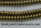 CHE968 15.5 inches 2*4mm rondelle plated hematite beads wholesale