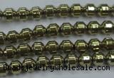 CHE974 15.5 inches 4*4mm plated hematite beads wholesale