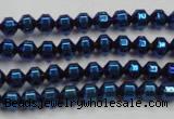 CHE977 15.5 inches 4*4mm plated hematite beads wholesale