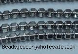 CHE981 15.5 inches 4*4mm plated hematite beads wholesale