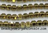 CHE983 15.5 inches 4*4mm plated hematite beads wholesale