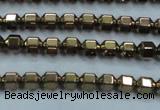 CHE984 15.5 inches 4*4mm plated hematite beads wholesale