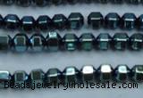 CHE986 15.5 inches 4*4mm plated hematite beads wholesale