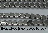 CHE991 15.5 inches 4*4mm heart plated hematite beads wholesale