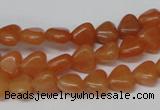 CHG02 15.5 inches 8*8mm heart red aventurine beads wholesale