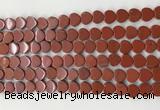 CHG121 15.5 inches 8mm flat heart red jasper beads wholesale