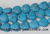 CHG15 15.5 inches 10*10mm heart turquoise gemstone beads wholesale