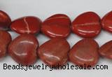 CHG49 15.5 inches 14*14mm heart red jasper beads wholesale