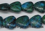 CHG61 15.5 inches 16*16mm heart dyed chrysocolla beads wholesale