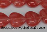 CHG74 15.5 inches 18*18mm heart cherry quartz beads wholesale