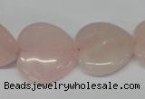 CHG80 15.5 inches 20*20mm heart rose quartz beads wholesale